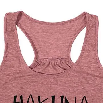 MNLYBABY Racerback Tank Tops for Women Funny Letters Print Sleeveless Tees T-Shirts