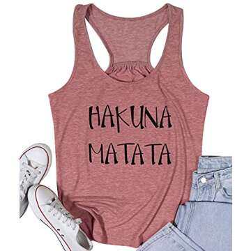 MNLYBABY Racerback Tank Tops for Women Funny Letters Print Sleeveless Tees T-Shirts