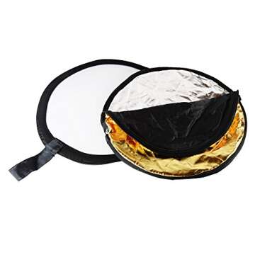 PhotoTrust 5 in1 Pocket Reflector-Super Portable Tiny Reflector 12"/30cm Collapsible Multi-Disc Phot...