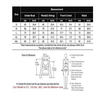 ADOME Garter Lingerie Set for Women Lace Lingerie High Waisted Underwire Bra and Panty Sets(Black,Medium)