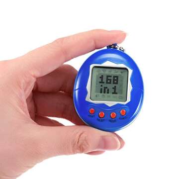 3 Pieces Virtual Pet Keychains Electronic Digital Pets Keychain Game Keyring Electronic Toys Nostalgic Virtual Digital Pet Retro Handheld Game Machine