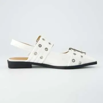 CUSHIONAIRE Women's Wander Pointy Toe Mary Jane Flats