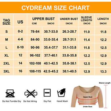 CYDREAM Women Arm Shaper Tops Slimmer Compression Sleeves Post Surgery Posture Corrector Tank Top (Small, Beige)