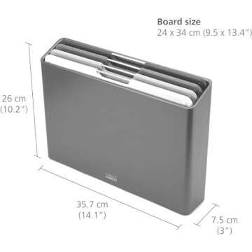 Joseph Joseph Folio Plastic Kitchen Cutting Board Set
