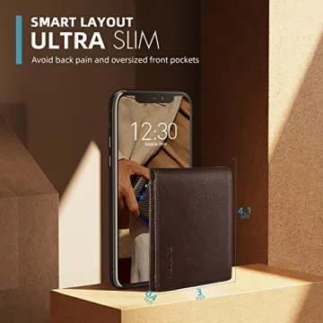 RUNBOX Men's Leather RFID Wallet with Gift Box