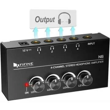 FIFINE 4-Channel Headphone Amp for Studio Sound