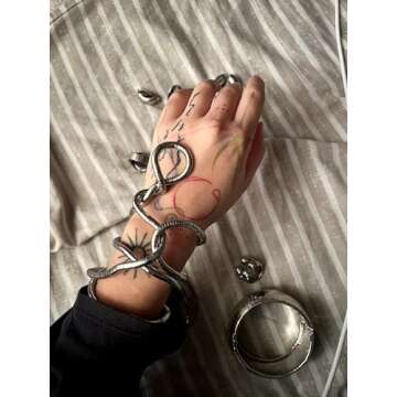 VALIJINA 2pcs bendable snake chain necklace versatile necklace,armband, bracelet and choker