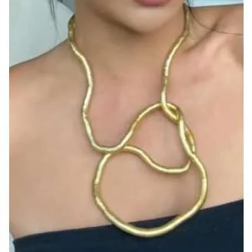 VALIJINA 2pcs bendable snake chain necklace versatile necklace,armband, bracelet and choker