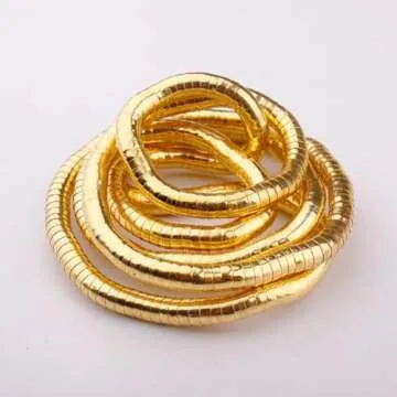 VALIJINA 2pcs bendable snake chain necklace versatile necklace,armband, bracelet and choker