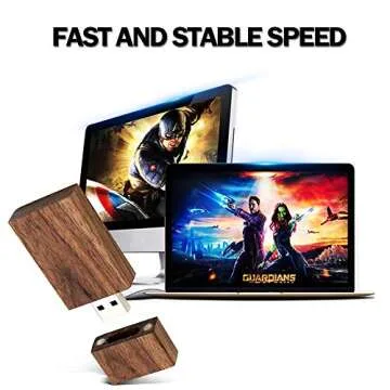 Wood Flash Drives 32GB, EASTBULL USB 2.0 High Speed Walnut Wood USB Thumb Drives Memory Stick Pen Stick for Date Storage(10 Pack-Brown)