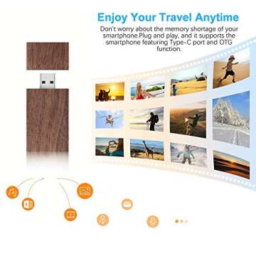 Wood Flash Drives 32GB, EASTBULL USB 2.0 High Speed Walnut Wood USB Thumb Drives Memory Stick Pen Stick for Date Storage(10 Pack-Brown)