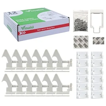 VMAISI Child Safety Cabinet Locks 12 Pack Easy Installation