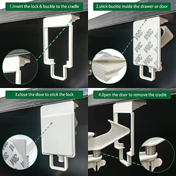 VMAISI Child Safety Cabinet Locks 12 Pack Easy Installation