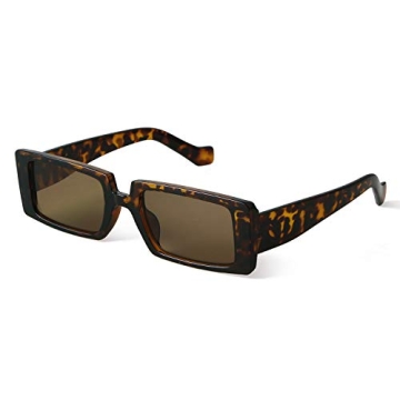 Trendy Rectangle Sunglasses UV400 Protection Bold Fashion