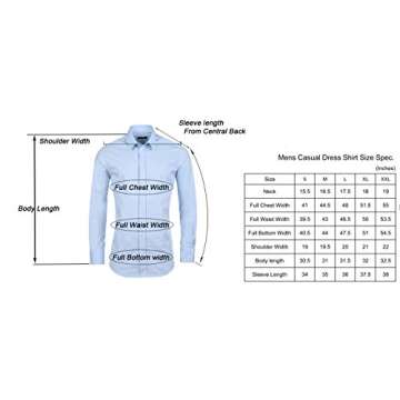 Oxycute Mens Printed Dress Shirts Wrinkle Free Regular Fit Long Sleeve Casual Button Down Shirt(Red,XXLarge)