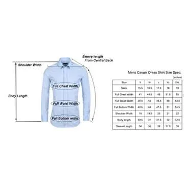 Oxycute Mens Printed Dress Shirts Wrinkle Free Regular Fit Long Sleeve Casual Button Down Shirt(Red,XXLarge)