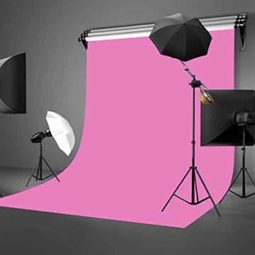 LYLYCTY 5x7ft Photography Studio Non-Woven Backdrop Millennium Pink Backdrop Solid Color Backdrop Si...