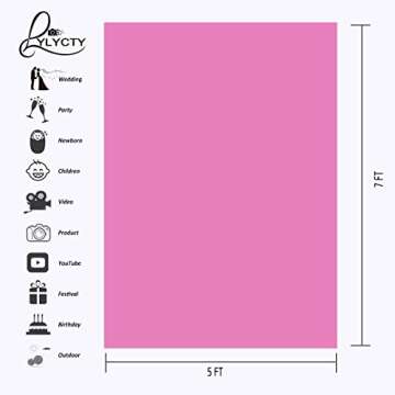 LYLYCTY 5x7ft Photography Studio Non-Woven Backdrop Millennium Pink Backdrop Solid Color Backdrop Simple Background