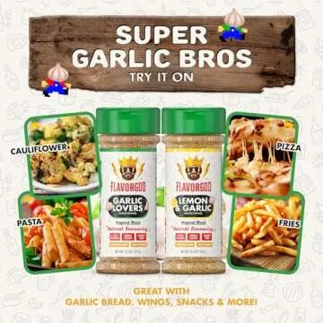 Flavor God Classic Combo Pack - Garlic Lovers & Lemon Seasoning Set