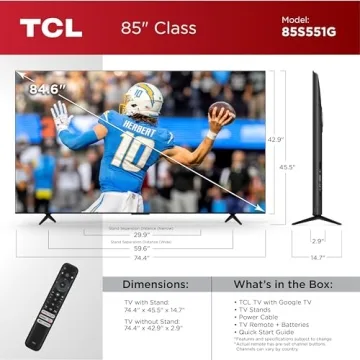 TCL 85-Inch 4K UHD Smart TV with Google Assistant