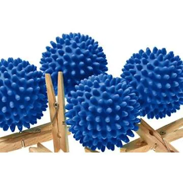 Handy Laundry Laundry Dryer Balls, Clothes Come Out Soft, Fluffy, Fewer Wrinkles & Less Static Cling, A Natural Alternative to Fabric Softener, Reduce Drying Time and Save on Energy, (Set of 4)