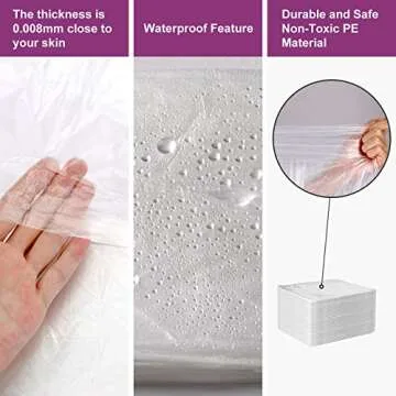 SilkFun 50 Piece Disposable Plastic Sheeting for Sauna