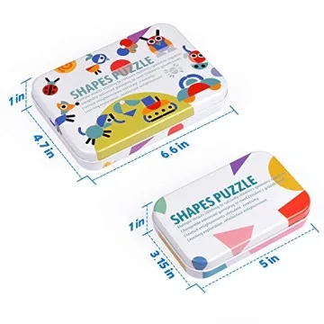 Coogam Wooden Pattern Blocks Set for Creative Preschool Play