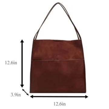 Chic Faux Suede Hobo Bag - Stylish Vegan Leather Tote Handbag