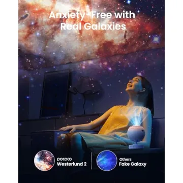 POCOCO Galaxy Star Projector for Bedroom Lights and Relaxation