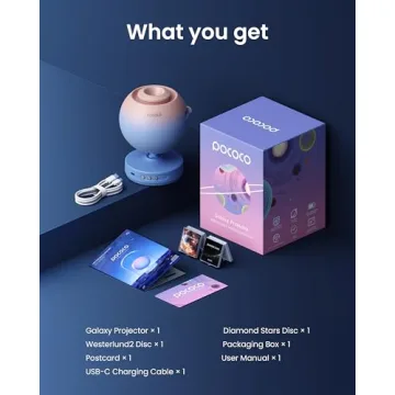 POCOCO Galaxy Star Projector for Bedroom Lights and Relaxation