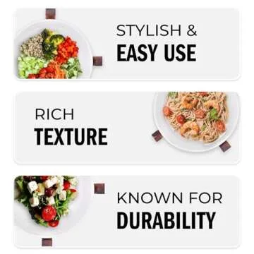 DUKA Large White Serving Bowl with Acacia Wood Base