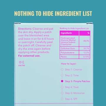 Good Molecules Pimple Patches (60 Patches) - Ultra-Thin Hydrocolloid Patches To Conceal Whiteheads, Blackheads And Blemishes, Target Ance and Impurities - Skin Care For Face With Cellulose And Pectin