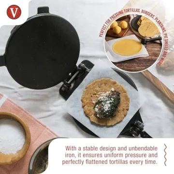 Victoria 8-Inch Cast Iron Tortilla Press Non-GMO Kosher Certified