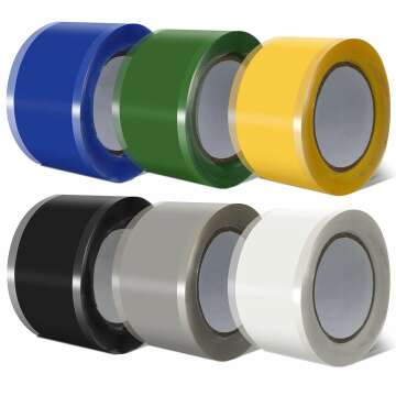 High Temperature Self Fusing Silicone Tape - 6 Rolls, 30 Feet Total