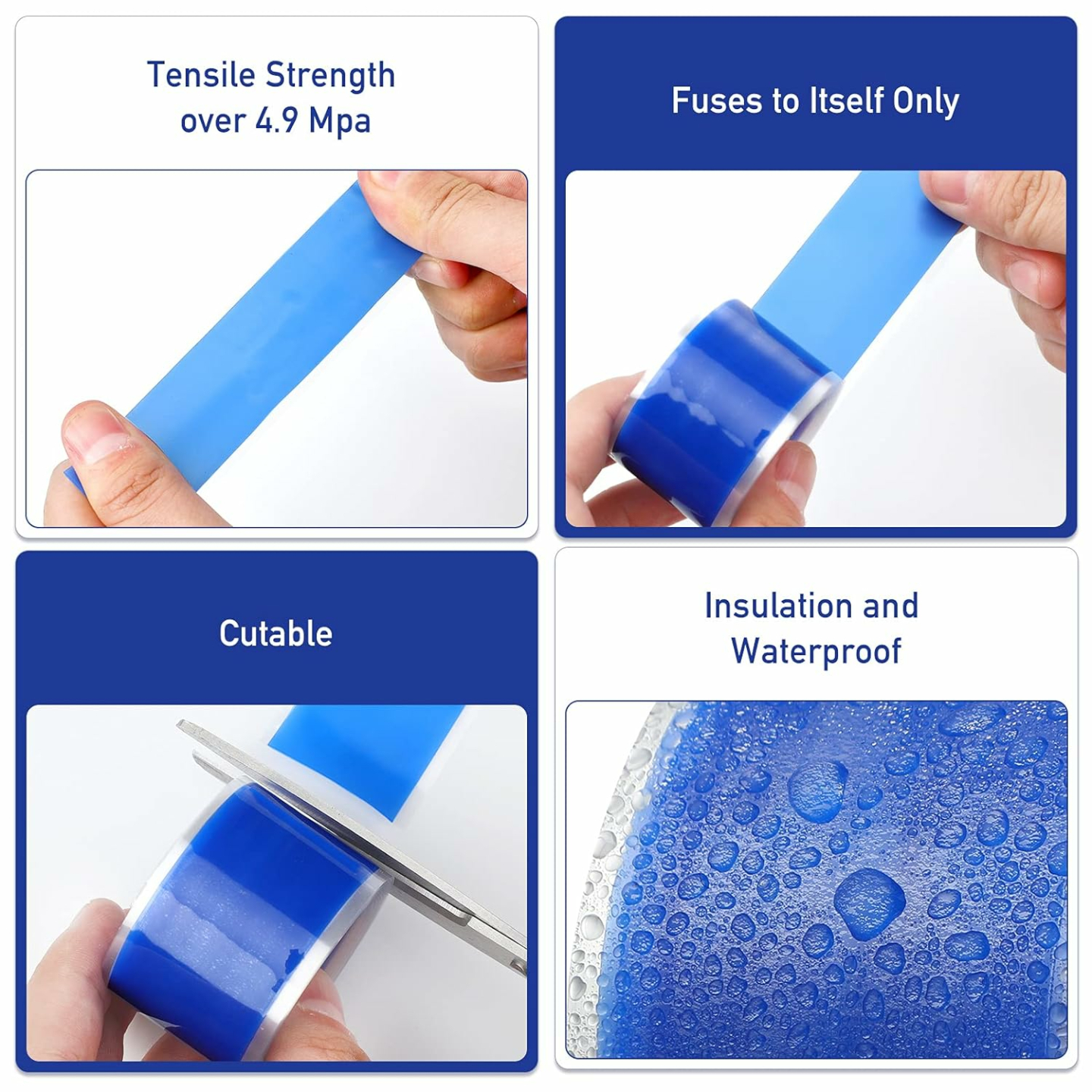 Self Fusing Silicone Tape - 6 Rolls, 30 Feet