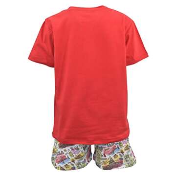 Unique Baby Boys Patriotic Land of Liberty 4th of July Shorts Set (10, USA)