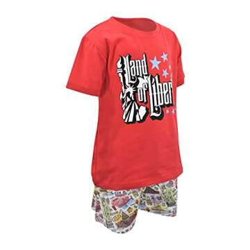 Unique Baby Boys Patriotic Land of Liberty 4th of July Shorts Set (10, USA)