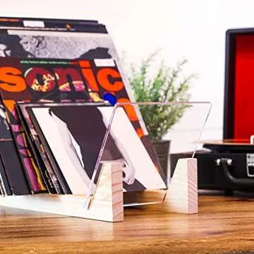 KAIU Vinyl Record Storage Holder - Protect and Display 50 Albums