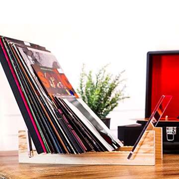 KAIU Vinyl Record Storage Holder - Protect and Display 50 Albums