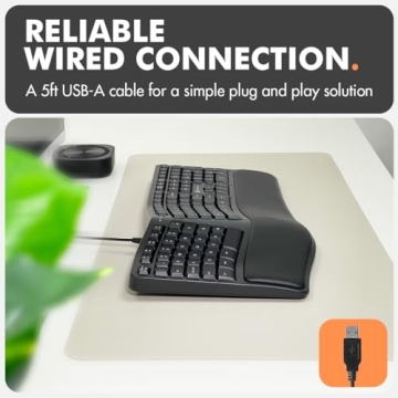 X9 Ergonomic Keyboard - Comfortable & Quiet Wired Design