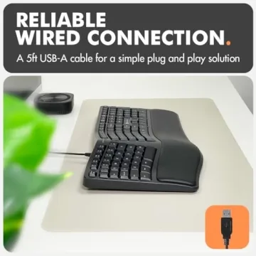 X9 Ergonomic Keyboard - Comfortable & Quiet Wired Design