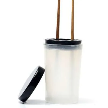 yueton Nail Art Brushes Holder Remover Cup Immersion Brush Cleaner Bottle Container