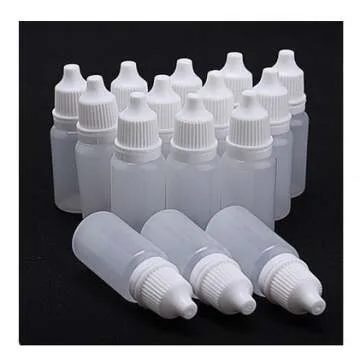 ericotry 12 PCS 30ml 1oz Empty Refillable Ldpe Plastic Squeezable Eye Dropper Bottles Portable Eye Liquid Dropper Container with Screw Caps and Plugs Essential Oil Container