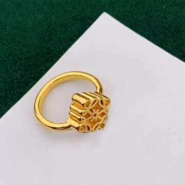 Gold Rings for Women: Non Tarnish Chunky Style Jewelry