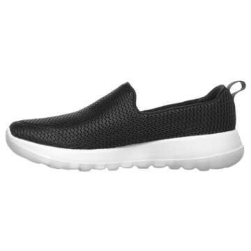 Skechers Women's Go Walk Joy Sneaker, Black/White, 6