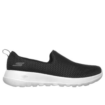 Skechers Women's Go Walk Joy Sneaker, Black/White, 6