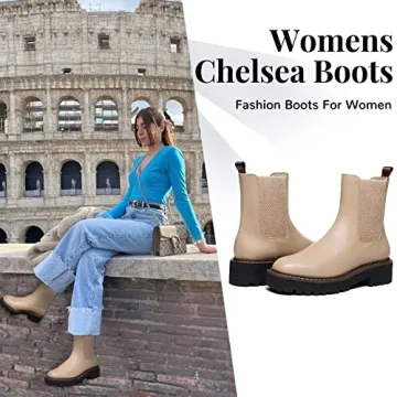 Stylish Athlefit Women's Chelsea Ankle Boots - Waterproof & Comfortable