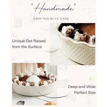 Ceramic Pie Pan Non-Stick Baking Dish for Every Occasion