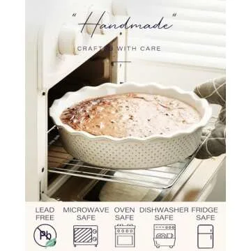 Ceramic Pie Pan Non-Stick Baking Dish for Every Occasion