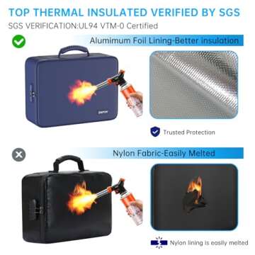 ENGPOW 5200℉ Fireproof File Organizer Bag with 13 Pocket Accordion File Folder,Document Organizer ...